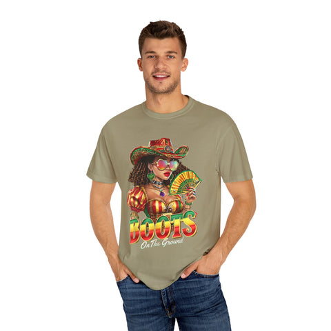 Colorful Boots Themed Unisex T-Shirt - Fun & Festive Design for Celebrations