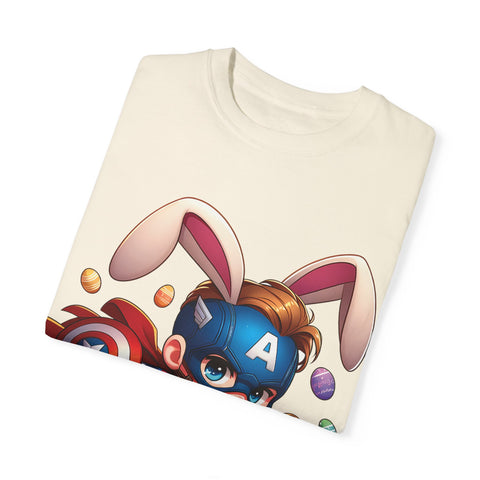 Easter Bunny Captain T-Shirt - Fun Unisex Garment-Dyed Tee