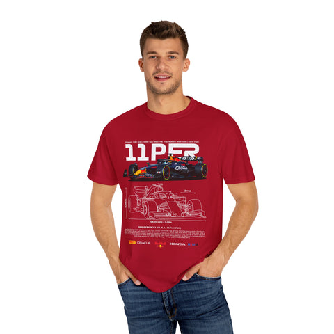 Racing-Inspired Unisex Garment-Dyed T-Shirt - 11P23 Design
