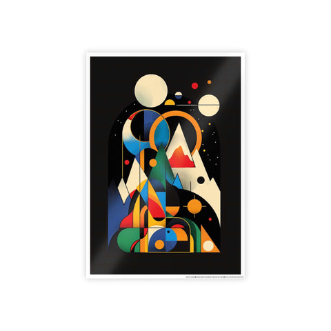 Abstract Mountain Gloss Poster - Modern Wall Art for Home Decor