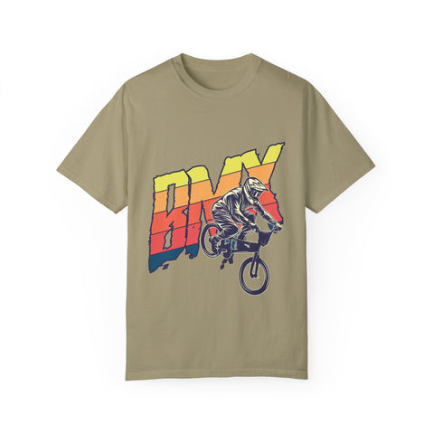 BMX Rider Unisex Garment-Dyed T-Shirt | Retro Cycling Style