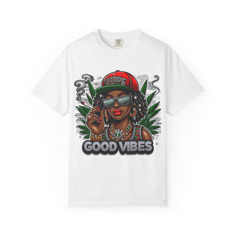Good Vibes Unisex Garment-Dyed T-Shirt | Trendy Streetwear for Chill Days