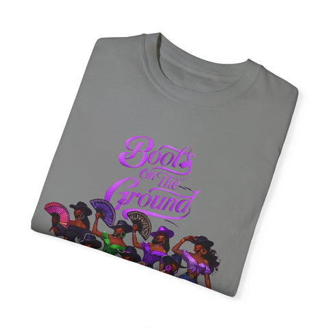 Empowering Women T-Shirt - Boots on the Ground Design - Unisex Garment-Dyed Tee