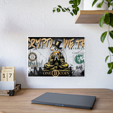 Crypto-Inspired Gloss Poster, Street Art Wall Decor, Stylish Home Office Decor, Cryptocurrency Gift, Unique Art Print