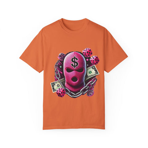 Unisex Garment-Dyed Graphic T-Shirt - Cash Rules Design