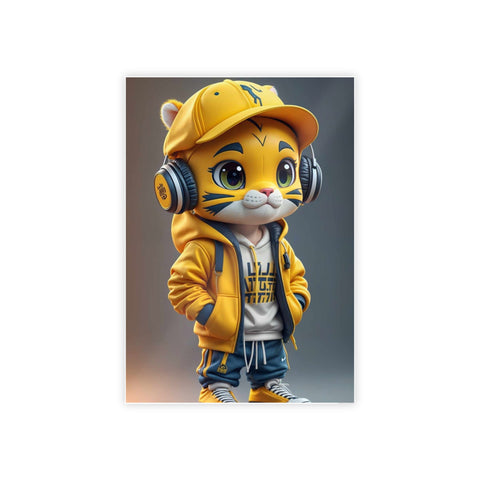 Cool Tiger Art Gloss Poster - Stylish Wall Decor for Animal Lovers