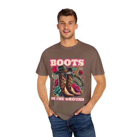 Western Style Graphic Tee - "Boots on the Ground"