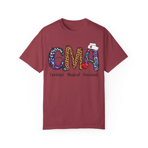CMA Certified Medical Assistant T-Shirt - Fun Animal Print Unisex Tee