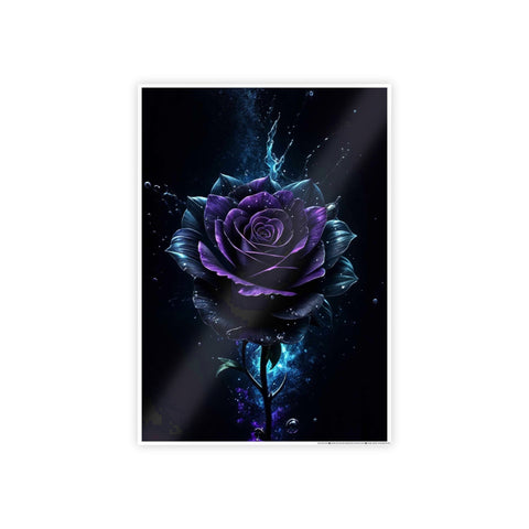 Mystical Rose Gloss Poster - Dark Floral Art for Home Decor