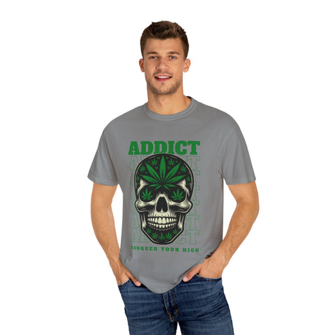 Addict Skull Graphic T-Shirt - Conquer Your High
