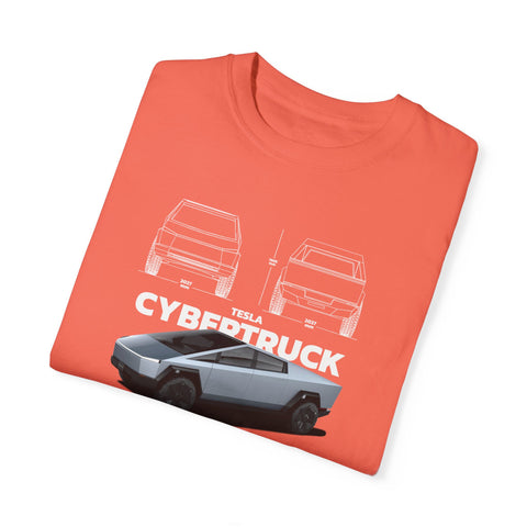Tesla Cybertruck Unisex Garment-Dyed T-Shirt | Automotive Enthusiast Apparel