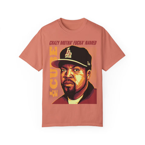 Unisex Garment-Dyed T-Shirt - 'Crazy Motha' Fucka' Named Ice Cube Graphic Tee