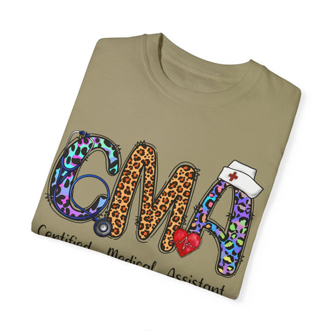 CMA Certified Medical Assistant T-Shirt - Fun Animal Print Unisex Tee