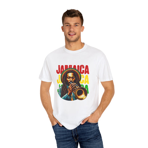 Reggae Vibes Unisex Garment-Dyed T-Shirt - Jamaica Music Art Tee