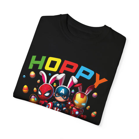 Hoppy Easter Unisex T-Shirt - Colorful Superhero Design