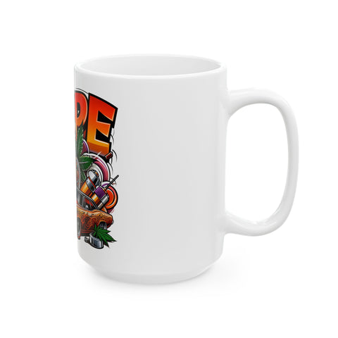 Cool Graffiti Ceramic Mug - 11oz & 15oz | Street Art Vibes for Coffee Lovers