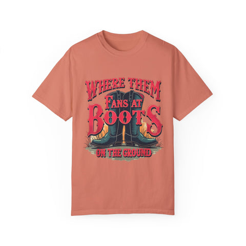 Where Them Fans at Boots Unisex T-Shirt - Perfect for Country Music Lovers