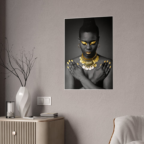 Bold Black & Gold Gloss Poster - Art for Home Decor, Unique Wall Art