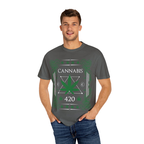 Cannabis 420 Unisex Garment-Dyed T-Shirt - Retro Style для Celebrations