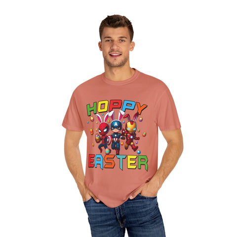 Hoppy Easter Unisex T-Shirt - Colorful Superhero Design