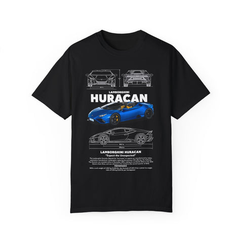 Lamborghini Huracan Unisex Garment-Dyed T-Shirt | Perfect for Car Enthusiasts and Gift Giving