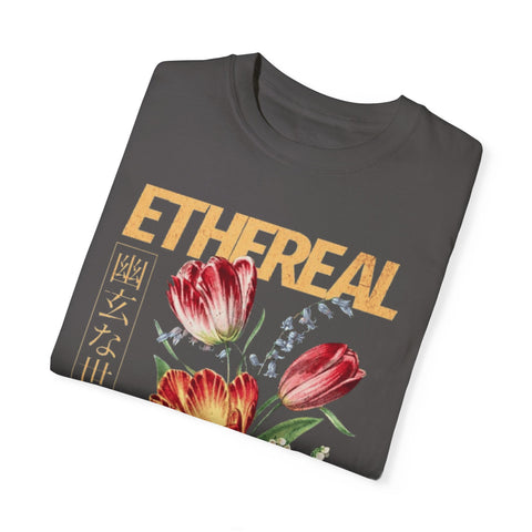 Ethereal Floral Unisex Garment-Dyed T-Shirt