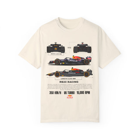 Red Bull Racing Unisex T-Shirt - 350 KM/H, UG Turbo, 15,000 RPM