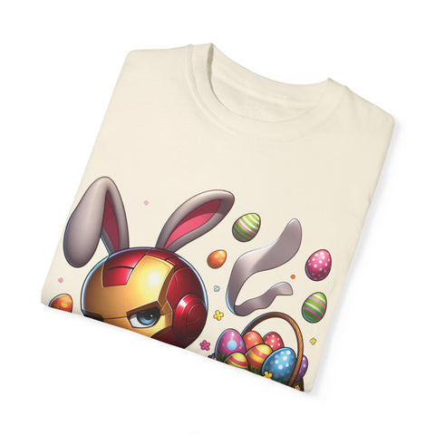 Easter Bunny Iron Man T-Shirt - Unisex Garment-Dyed Tee