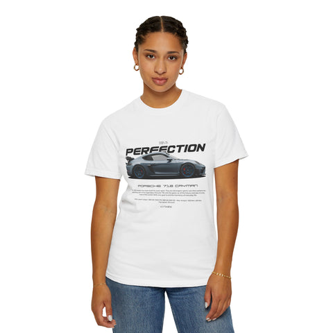 Unisex Garment-Dyed T-Shirt - 'This is Perfection' Porsche 718 Cayman Tee