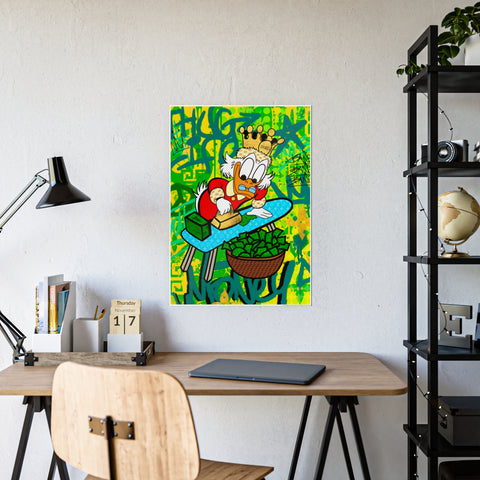 Whimsical Gloss Poster featuring Scrooge McDuck - Colorful Wall Art for Fun Spaces