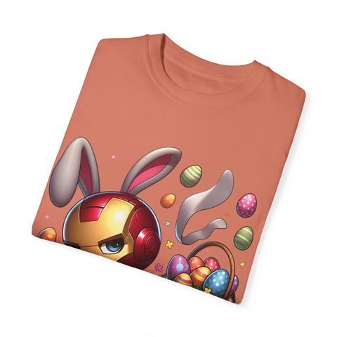 Easter Bunny Iron Man T-Shirt - Unisex Garment-Dyed Tee