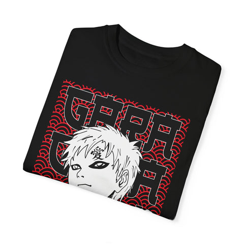 Anime-Inspired Garment-Dyed T-Shirt for Fans