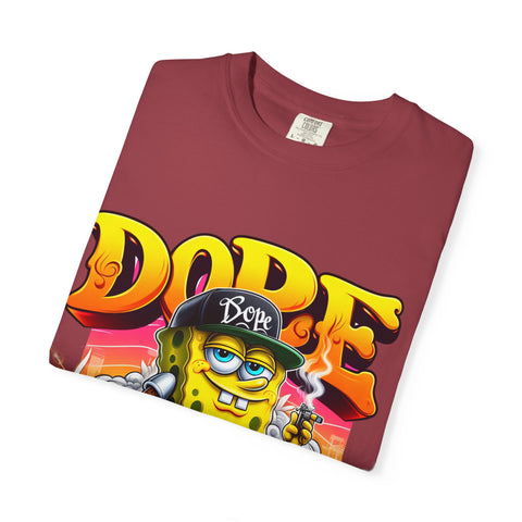 Dope SpongeBob Unisex Garment-Dyed T-Shirt - Fun Streetwear for Casual Vibes
