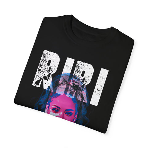 Riri Unisex Garment-Dyed T-Shirt - Trendy Graphic Tee for Music Lovers