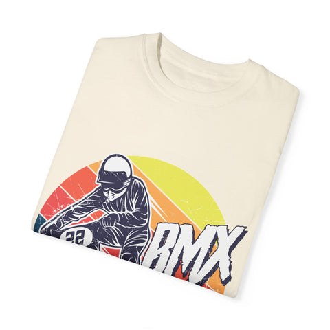 BMX Rider Graphic T-Shirt - Unisex Garment-Dyed Tee for Cycling Enthusiasts