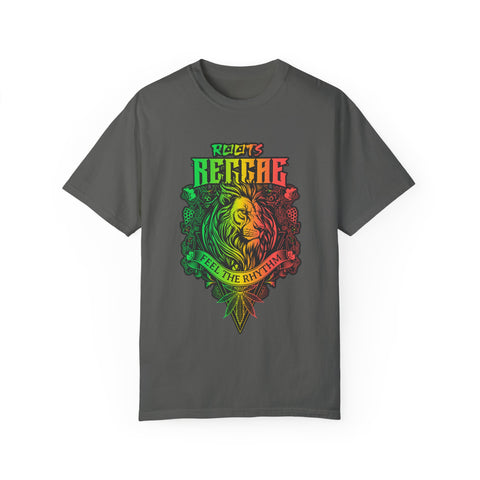 Unisex Garment-Dyed Reggae T-Shirt - Feel the Rhythm Graphic Tee for Music Lovers