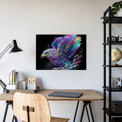 Vibrant Eagle Gloss Poster - Colorful Wall Art for Nature Lovers