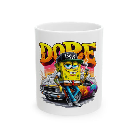 SpongeBob Dope Ceramic Mug - Fun 11oz/15oz Coffee Cup for Collectors