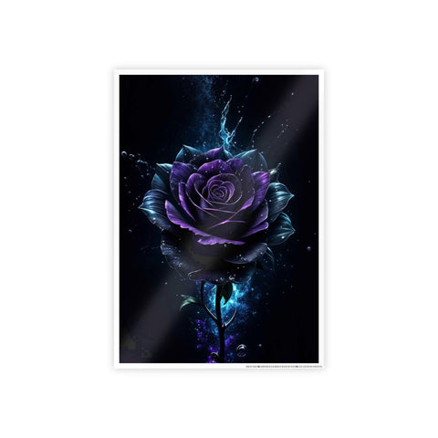 Mystical Rose Gloss Poster - Dark Floral Art for Home Decor