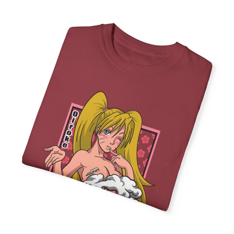Anime-Inspired Unisex Garment-Dyed T-Shirt - Playful Manga Design
