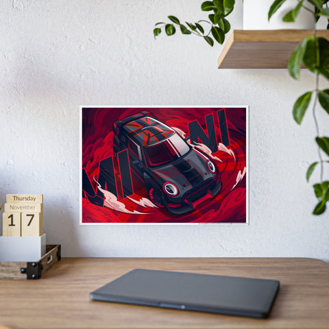 Mini Cooper Gloss Poster - Vibrant Automotive Art for Car Enthusiasts