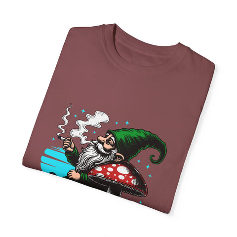 Magic Gnome T-shirt - Where Every Puff Unearths Magic | Unisex Garment-Dyed Tee for Nature Lovers