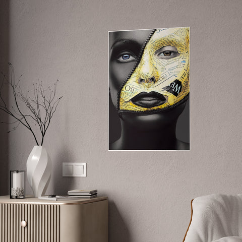 Artistic Gloss Poster - Contemporary Face Design for Home Decor