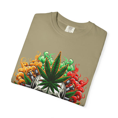 Skull & Cannabis Unisex T-Shirt - Bold Graphic Tee for Cannabis Enthusiasts