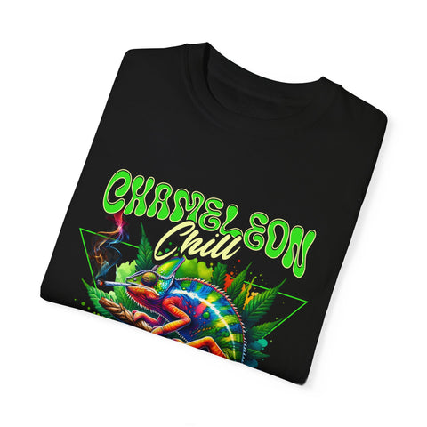 Chameleon Chill Unisex Garment-Dyed T-Shirt - Vibrant Graphic Tee for Nature Lovers