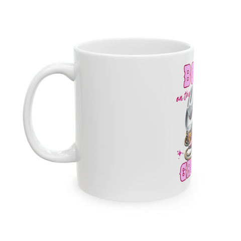 Retro Graphic Ceramic Mug - Perfect for Coffee Lovers & Gift Giving