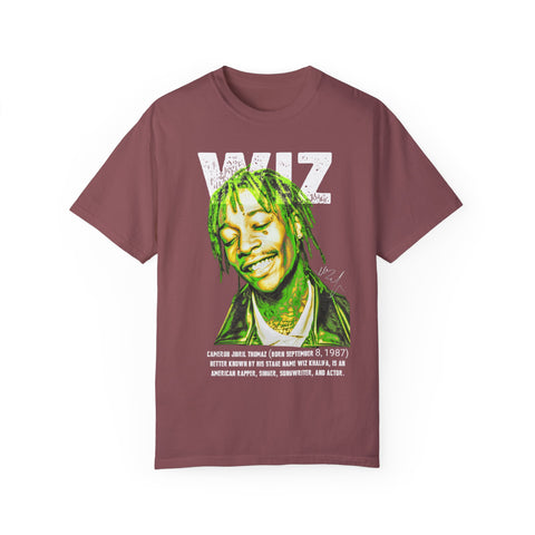 Unisex Garment-Dyed T-Shirt - Celebrate Wiz Khalifa's Legacy - Vibrant Graphic Tee