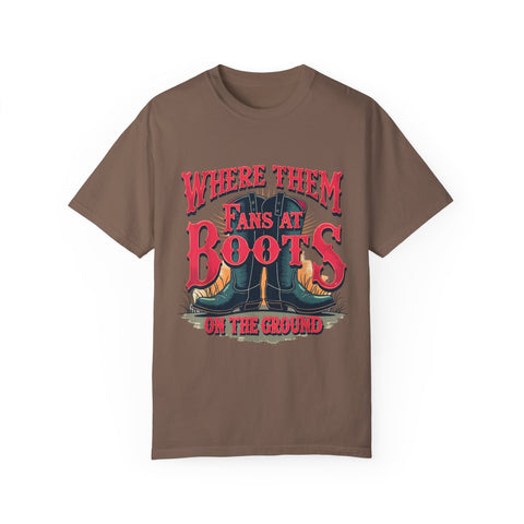 Where Them Fans at Boots Unisex T-Shirt - Perfect for Country Music Lovers