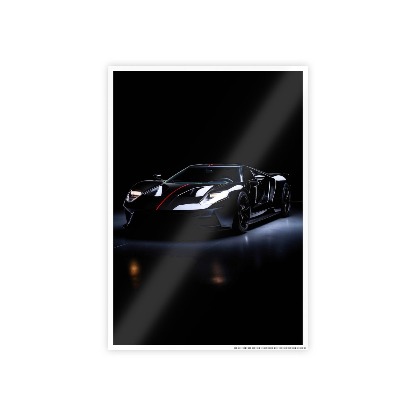 Glossy Car Poster - Stunning Black Sports Car Wall Art for Auto Enthusiasts