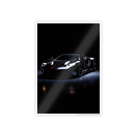 Glossy Car Poster - Stunning Black Sports Car Wall Art for Auto Enthusiasts